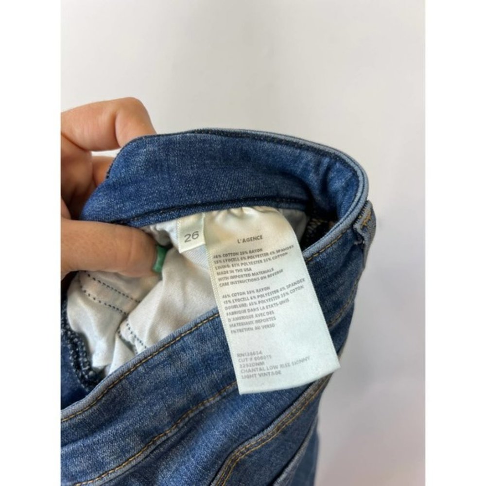 L'agence Margot Fading High-Rise Skinny Denim Jeans Women's Blue Size: 26 NWOT - Picture 7 of 9